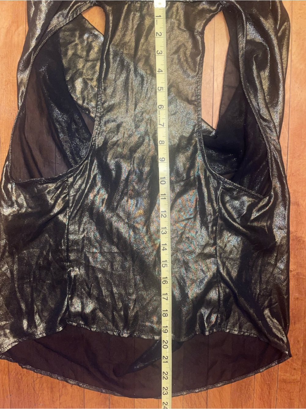 MCM Metallic Bronze Sheer Racer Back Halter Flowy Tank Top - Picture 6 of 6